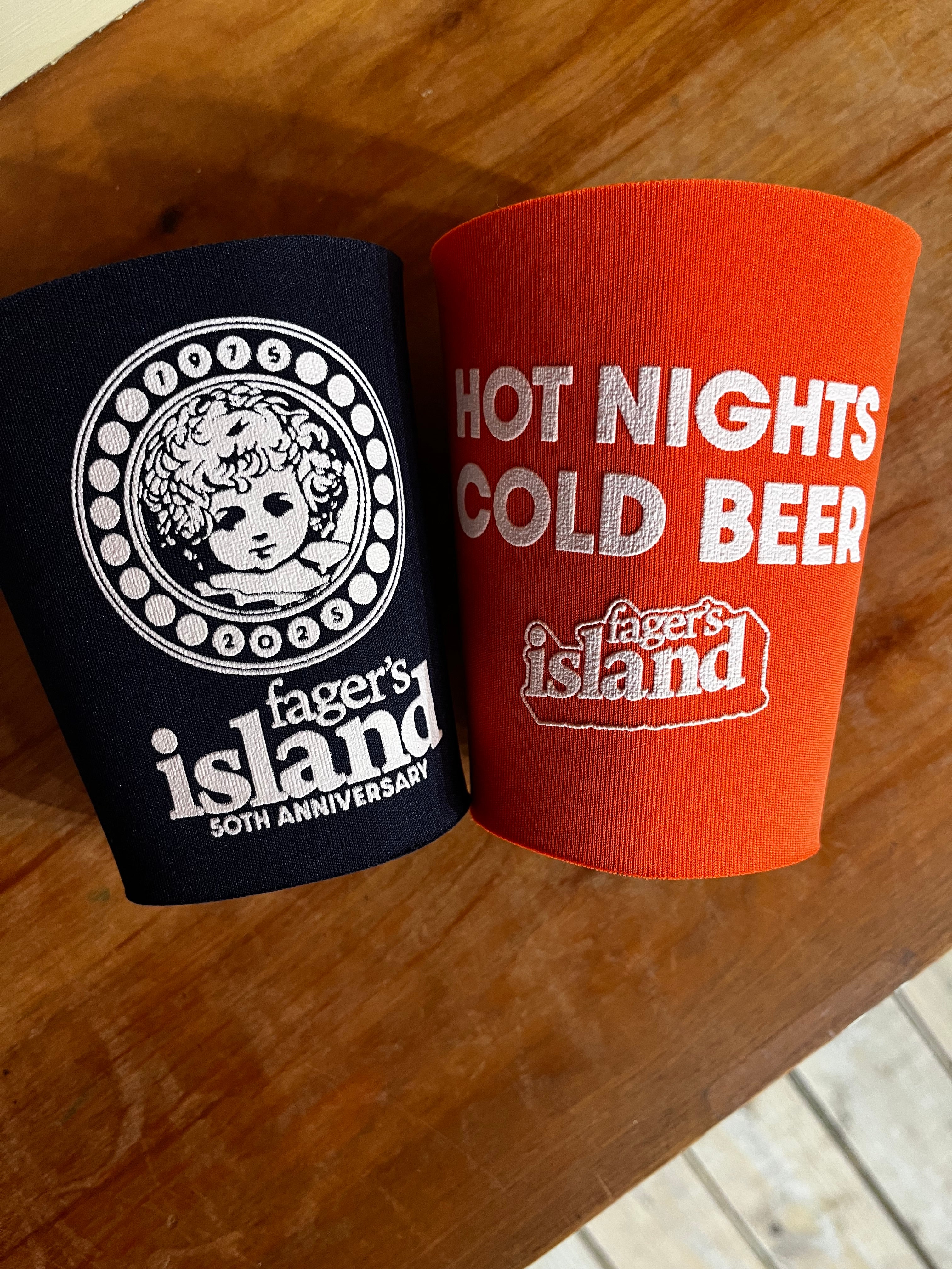 fagers island pint glass koozies